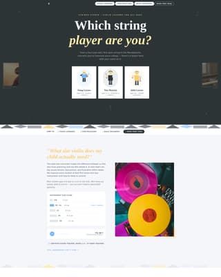 Strings - Playful Violin Landing Page Template