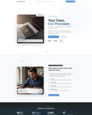 Passage - Precision Immigration Landing Page Template