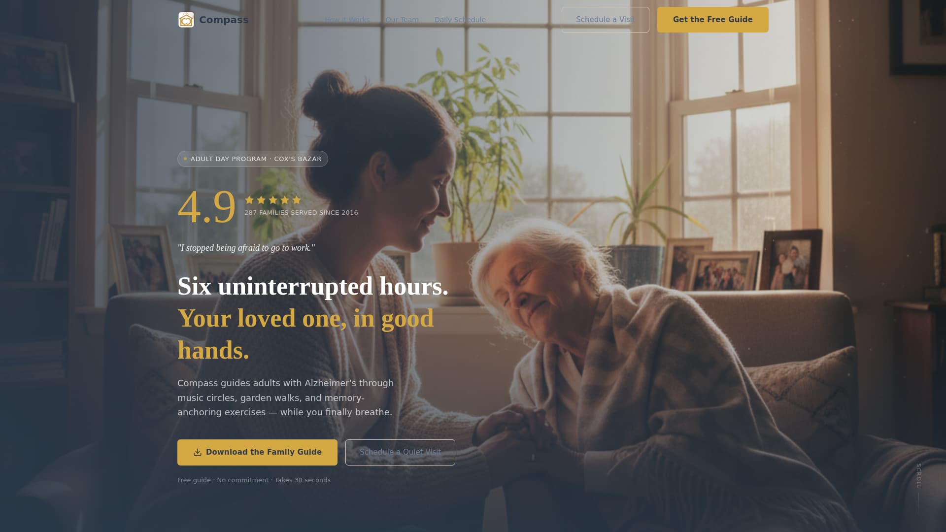 Compass - Trusted Alzheimers Landing Page Template