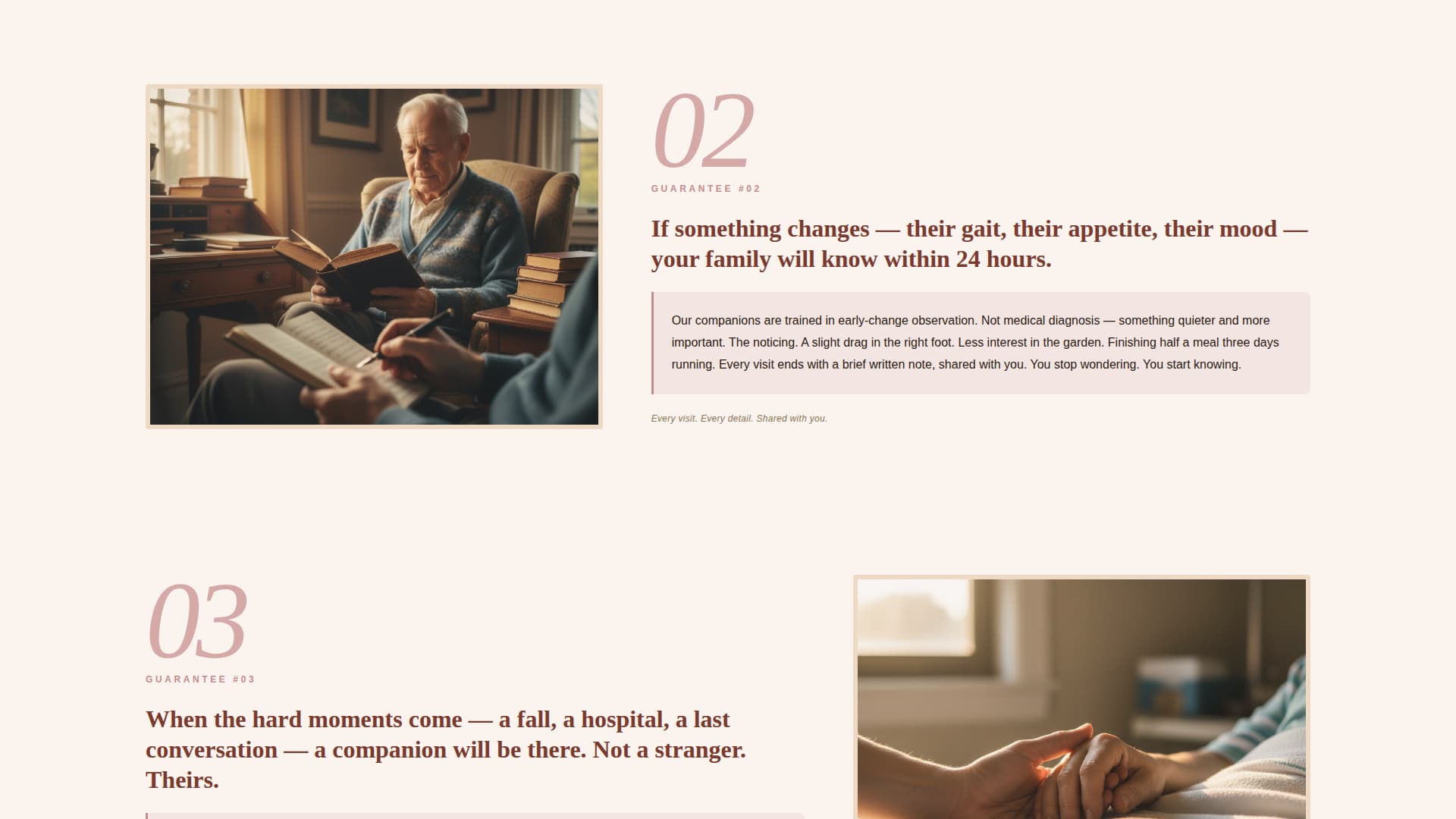 Companion - Heartfelt Seniorcare Landing Page Template
