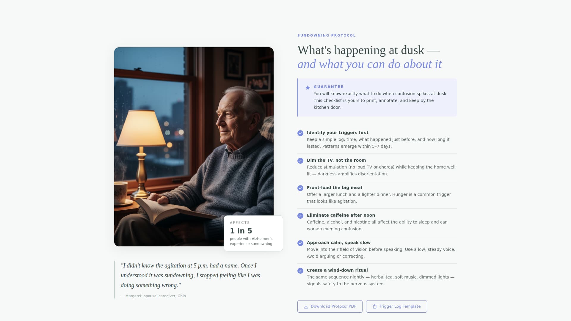 Tether - Compassionate Caregiver Landing Page Template