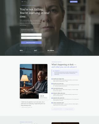 Tether - Compassionate Caregiver Landing Page Template