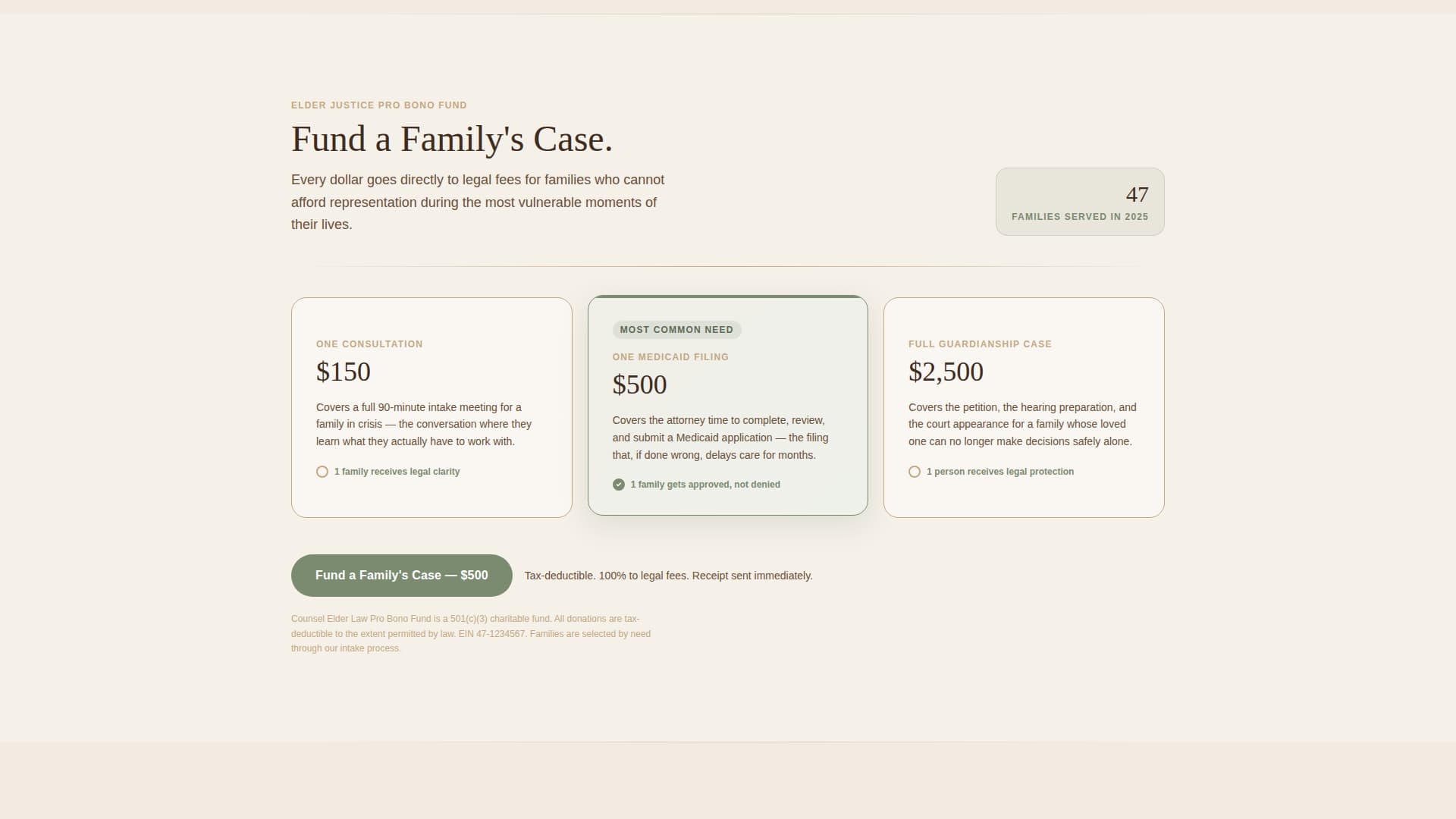 Counsel - Trusted Elderlaw Landing Page Template