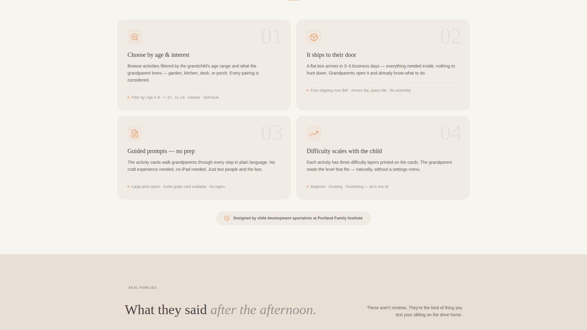 Bond - Heartfelt Grandparentgrandchild Landing Page Template