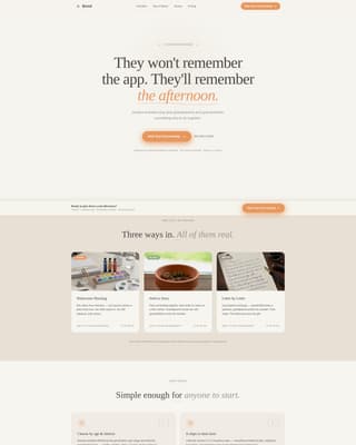 Bond - Heartfelt Grandparentgrandchild Landing Page Template
