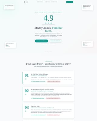 Aide - Trusted Homecare Landing Page Template