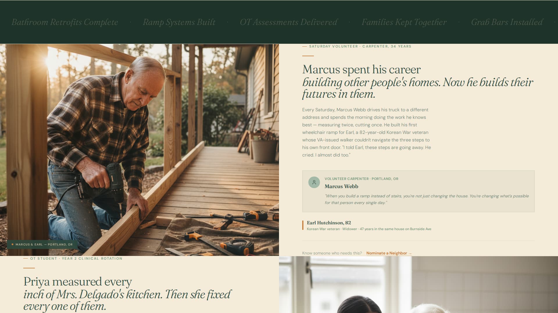 Homestead - Healing Seniorcare Landing Page Template