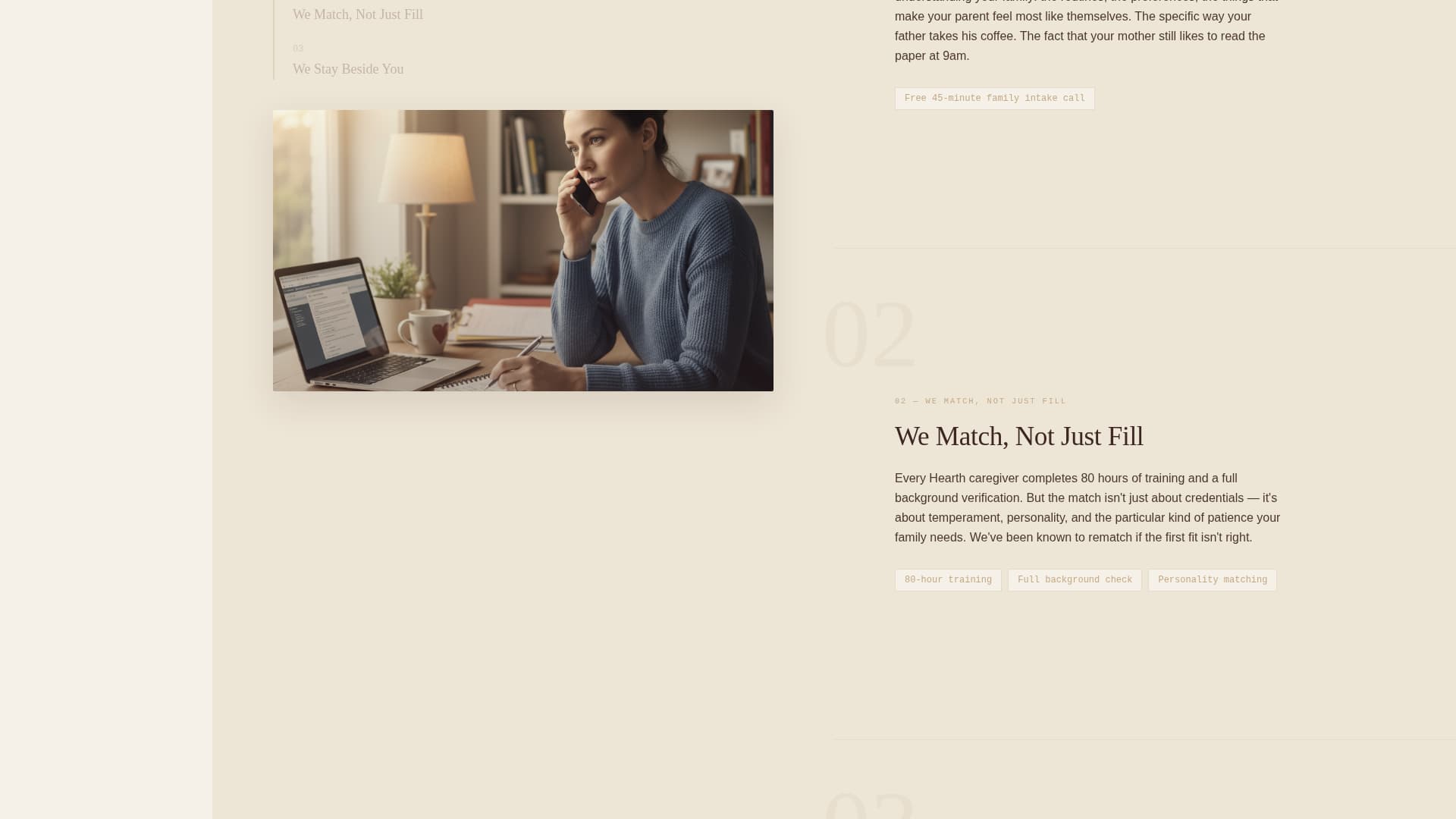 Hearth - Compassionate Caregiver Landing Page Template