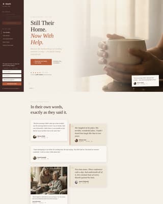 Hearth - Compassionate Caregiver Landing Page Template