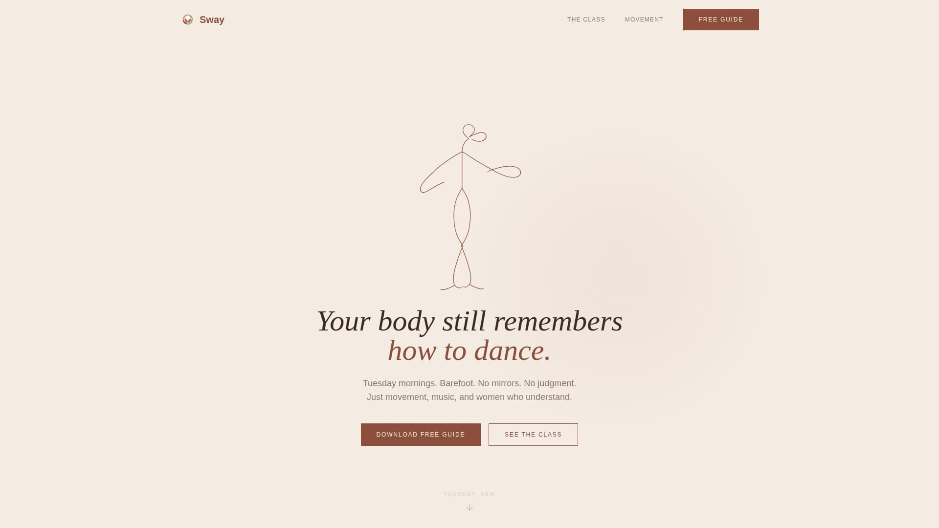 Sway - Graceful Senior Landing Page Template