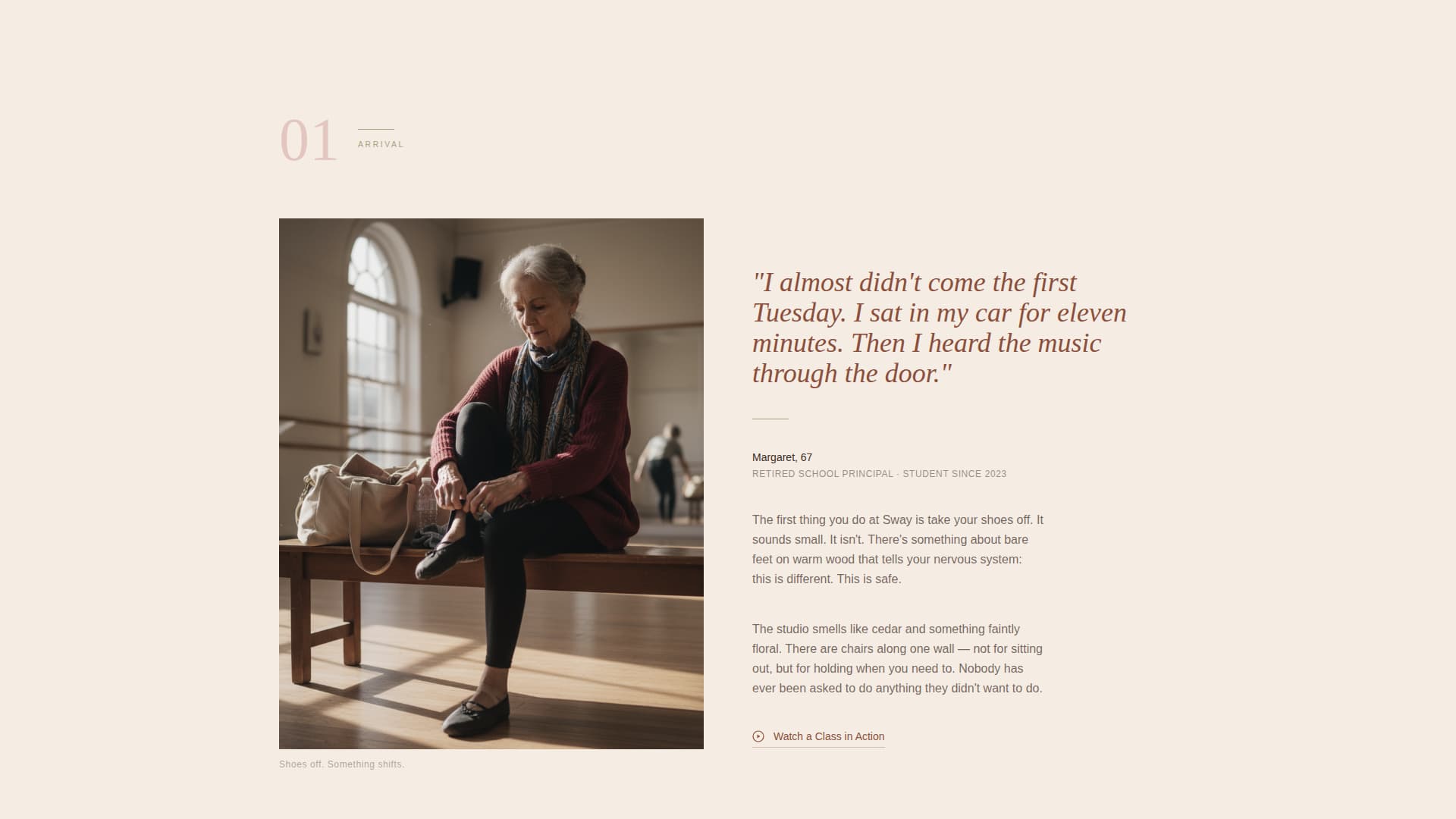 Sway - Graceful Senior Landing Page Template