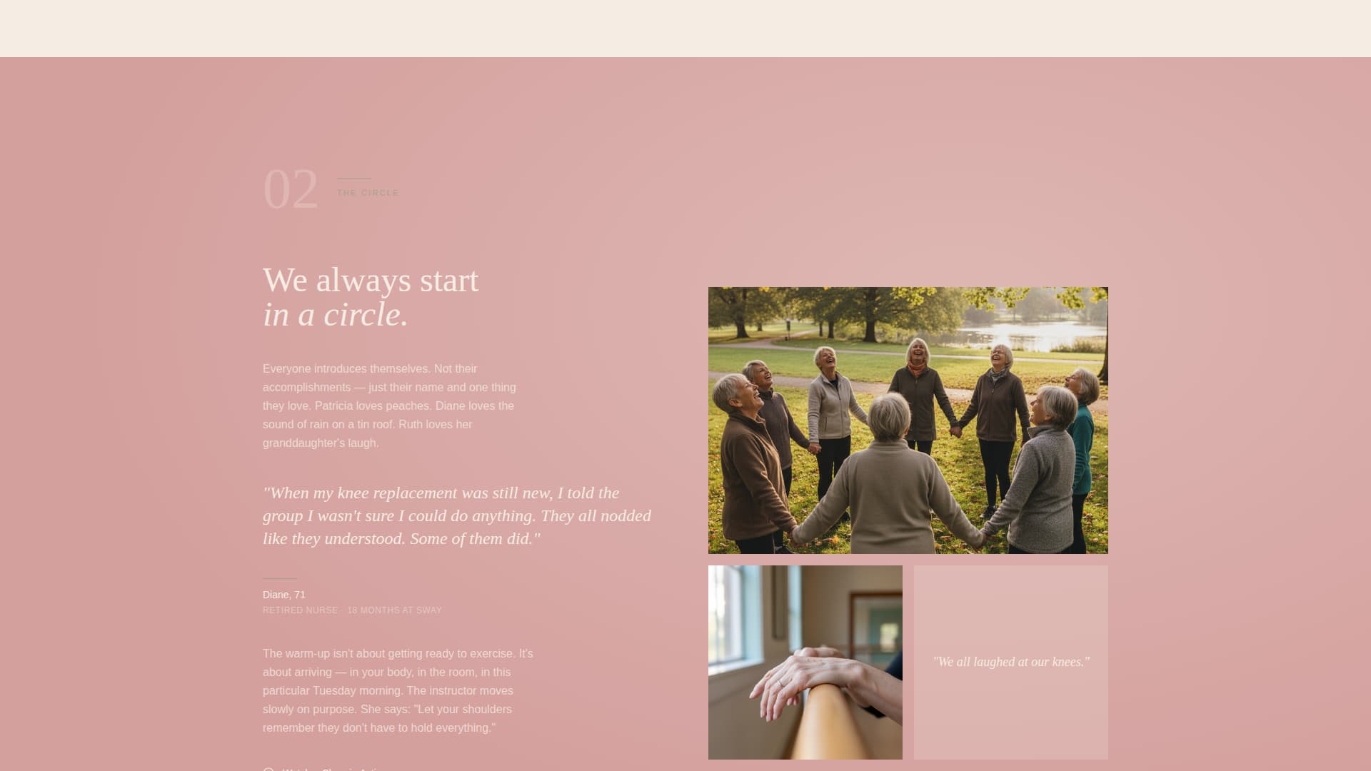Sway - Graceful Senior Landing Page Template