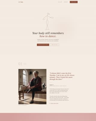 Sway - Graceful Senior Landing Page Template