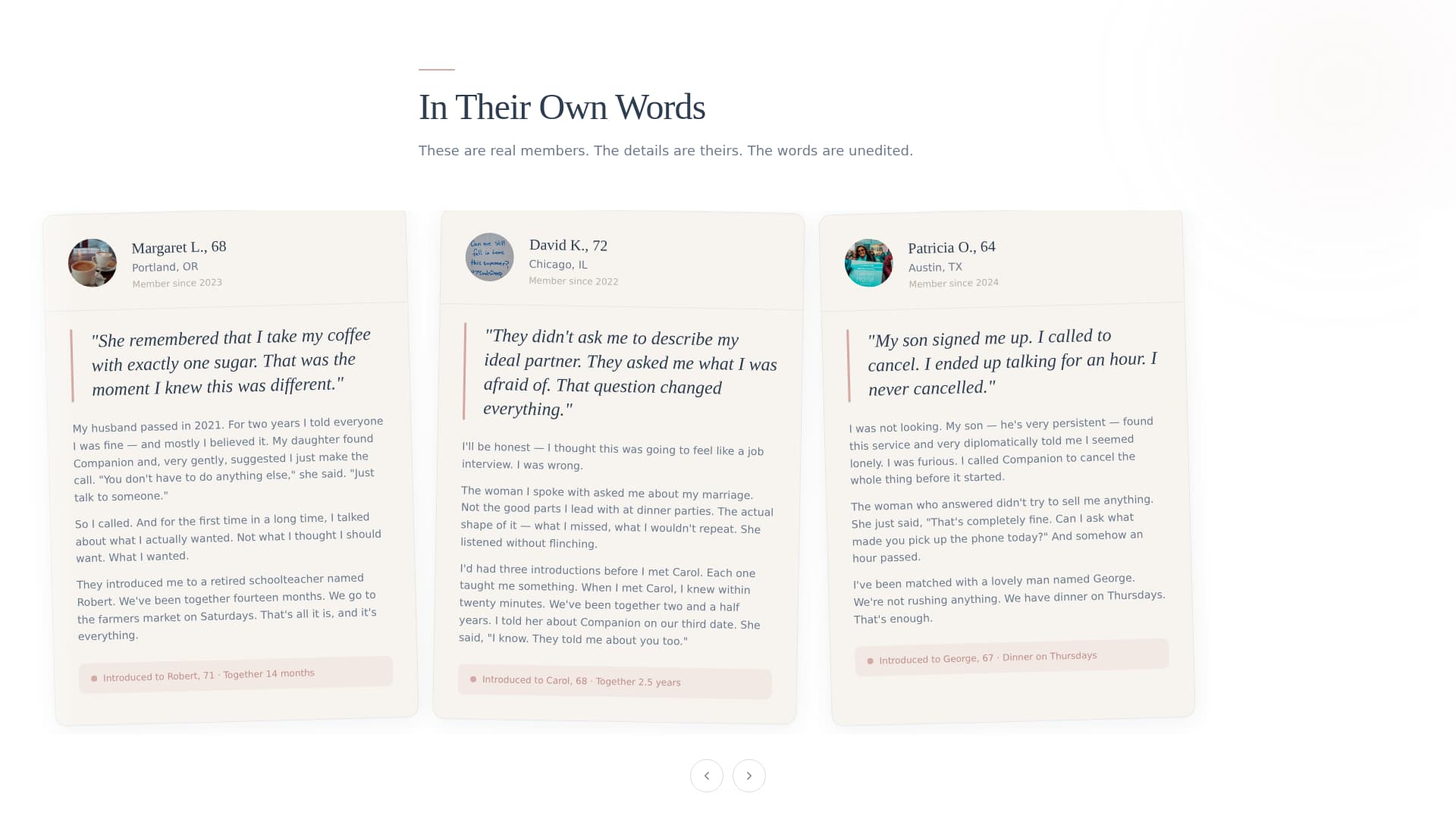 Companion - Heartfelt Senior Landing Page Template