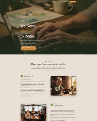 Bloom - Heartwarming Seniorlearning Landing Page Template