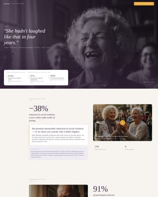 Encore - Heartfelt Seniorliving Landing Page Template