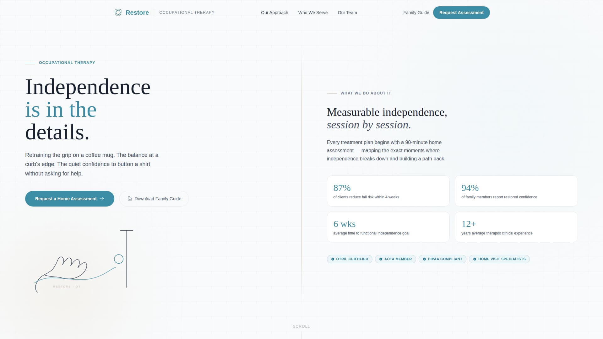 Restore - Trusted Seniorcare Landing Page Template