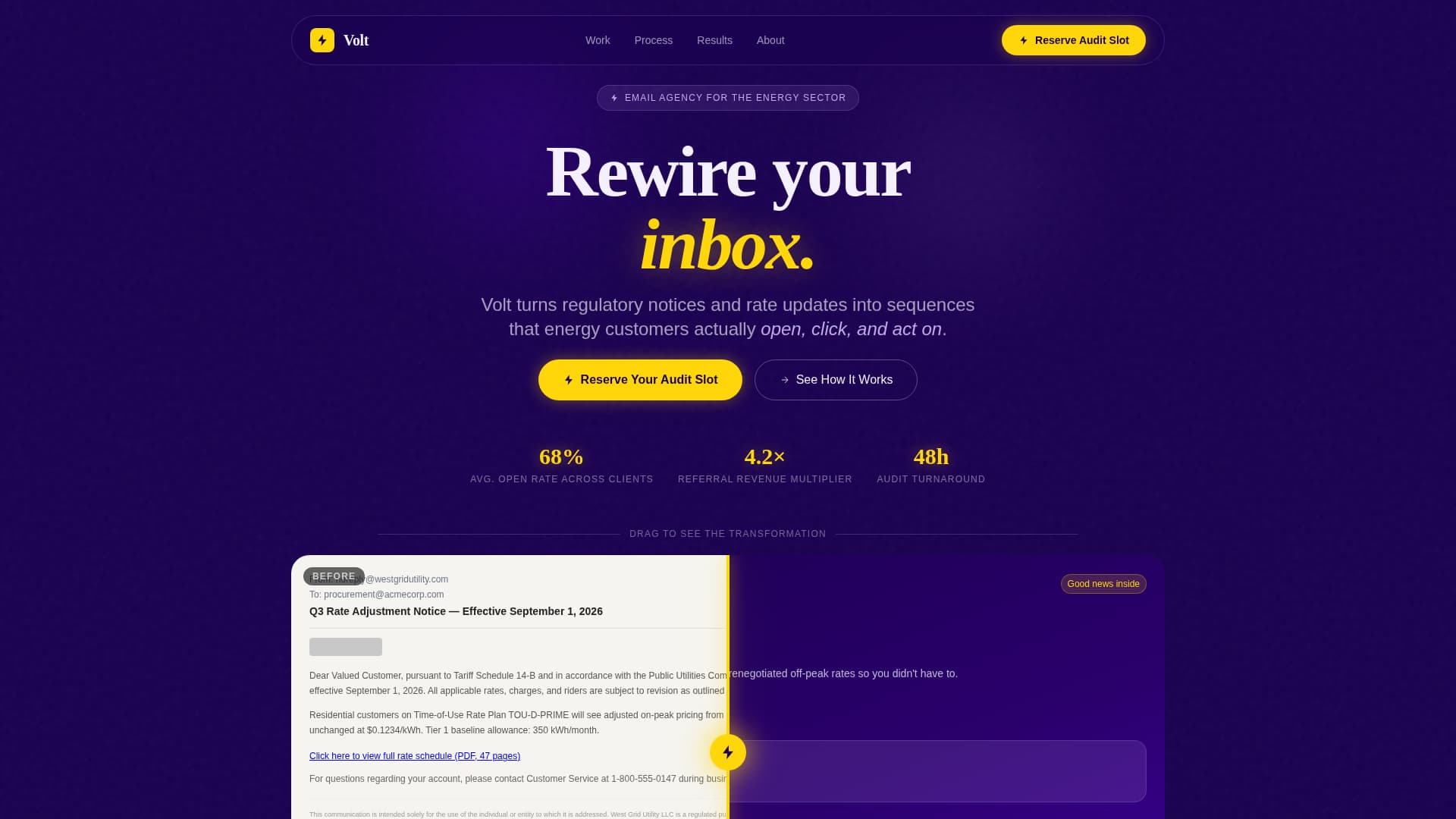 Volt - Highvoltage Energymarketing Landing Page Template