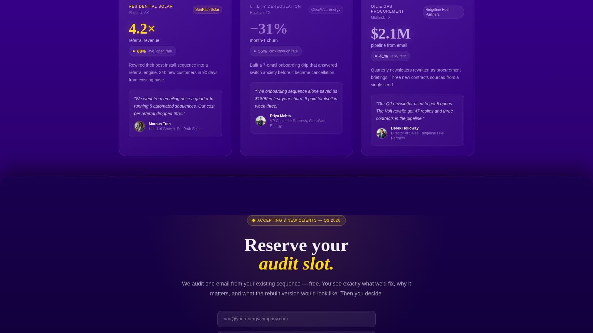 Volt - Highvoltage Energymarketing Landing Page Template