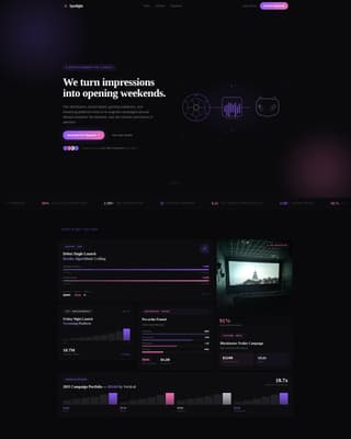 Spotlight - Immersive Entertainment Landing Page Template