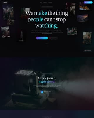 Reel - Cinematic Entertainment Landing Page Template