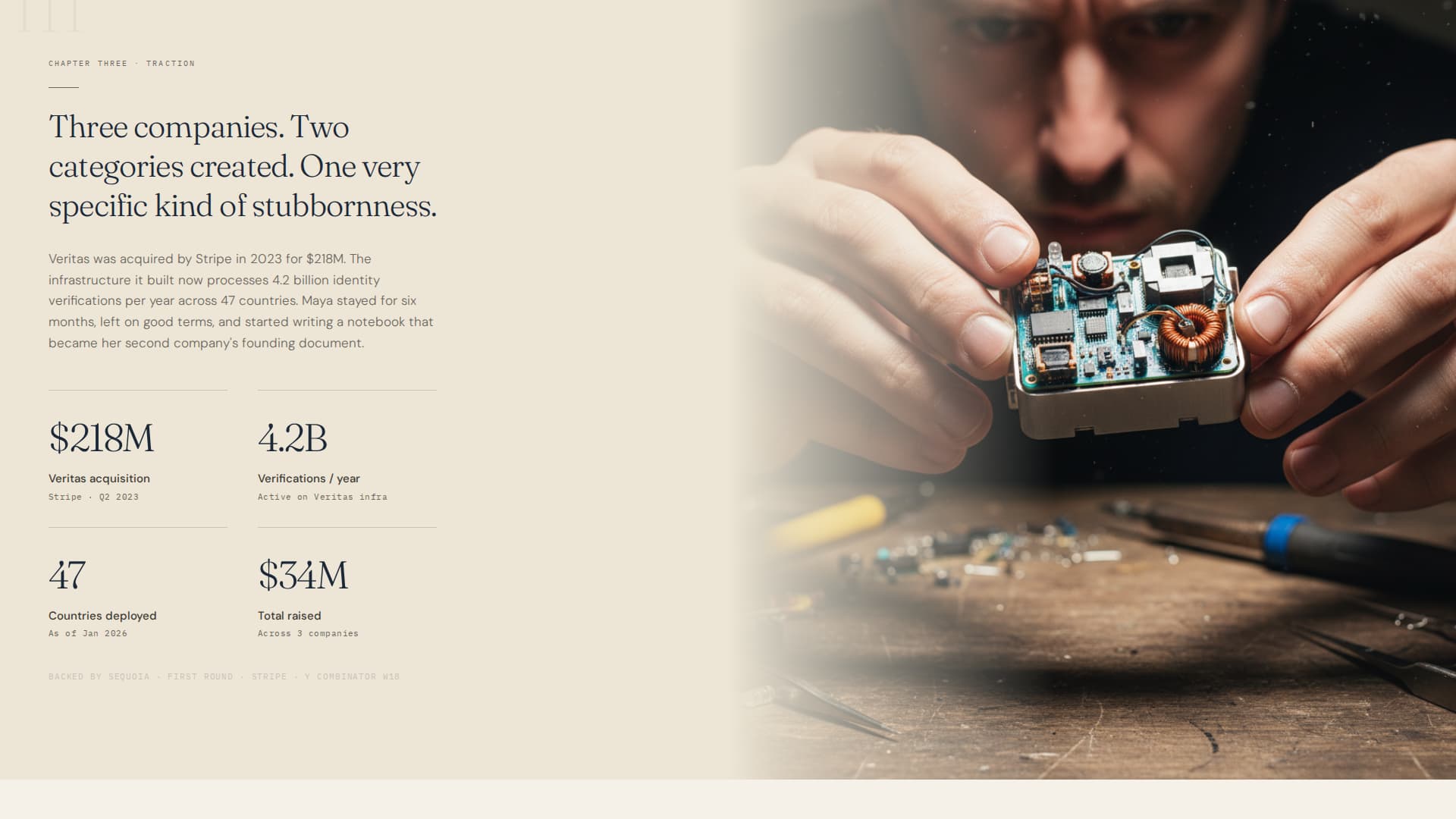 Folio - Immersive Entrepreneur Landing Page Template