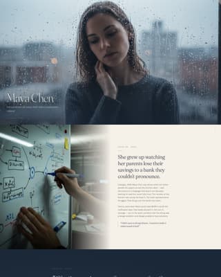 Folio - Immersive Entrepreneur Landing Page Template