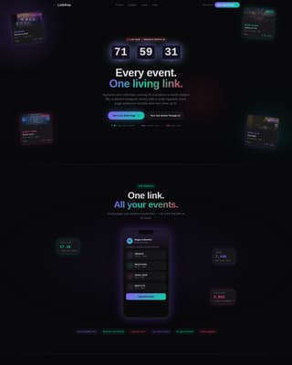 Linkdrop - Immersive Event Landing Page Template