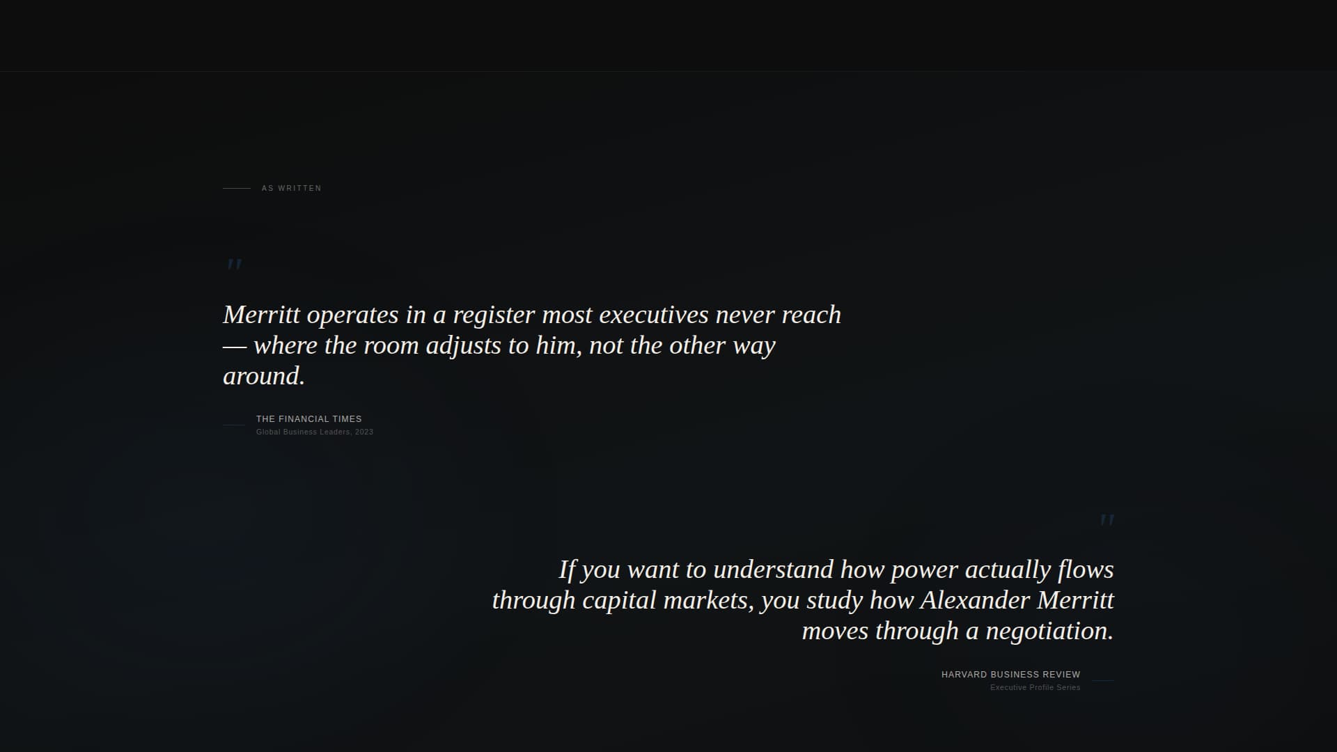 Presence - Authoritative Executive Landing Page Template