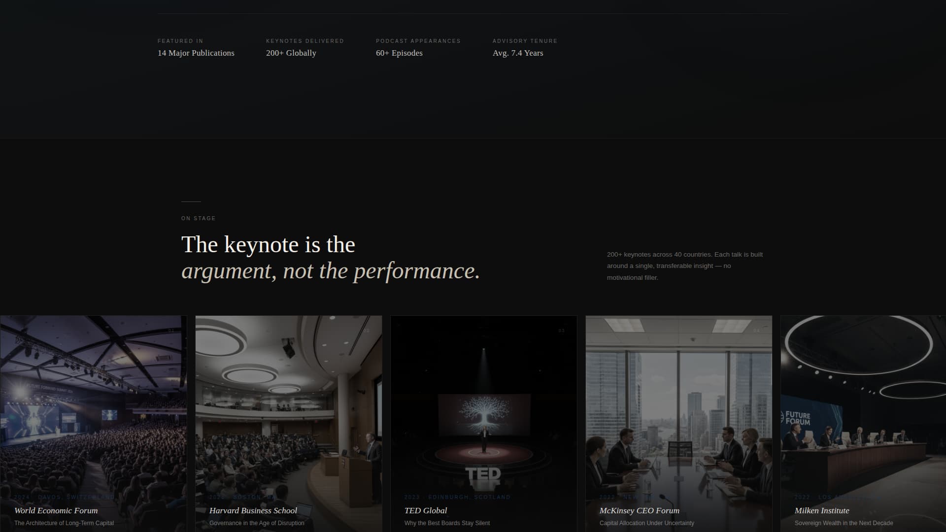 Presence - Authoritative Executive Landing Page Template