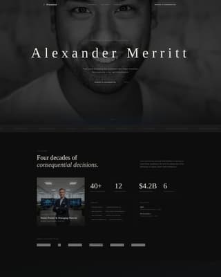 Presence - Authoritative Executive Landing Page Template