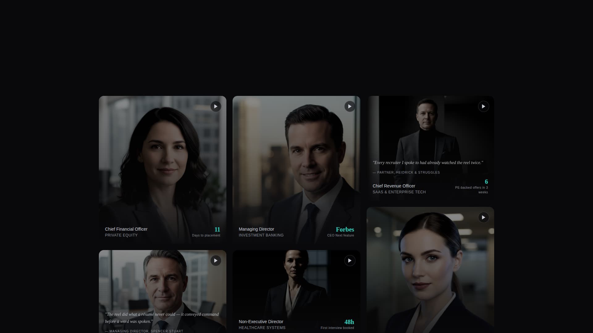 Executive & C-Suite Career Professional Website Template