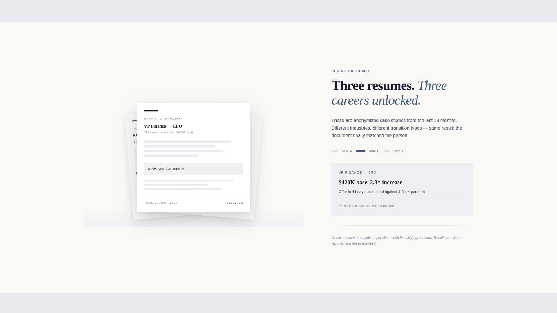 Folio - Precision Executive Landing Page Template