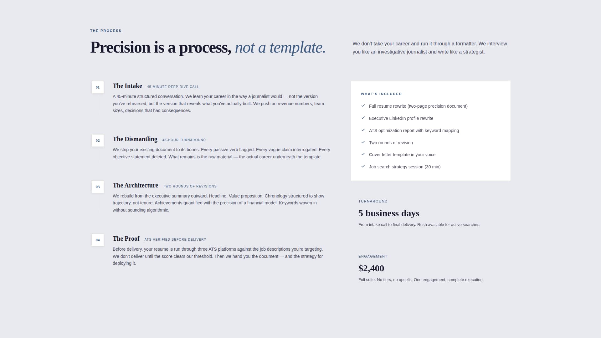 Folio - Precision Executive Landing Page Template