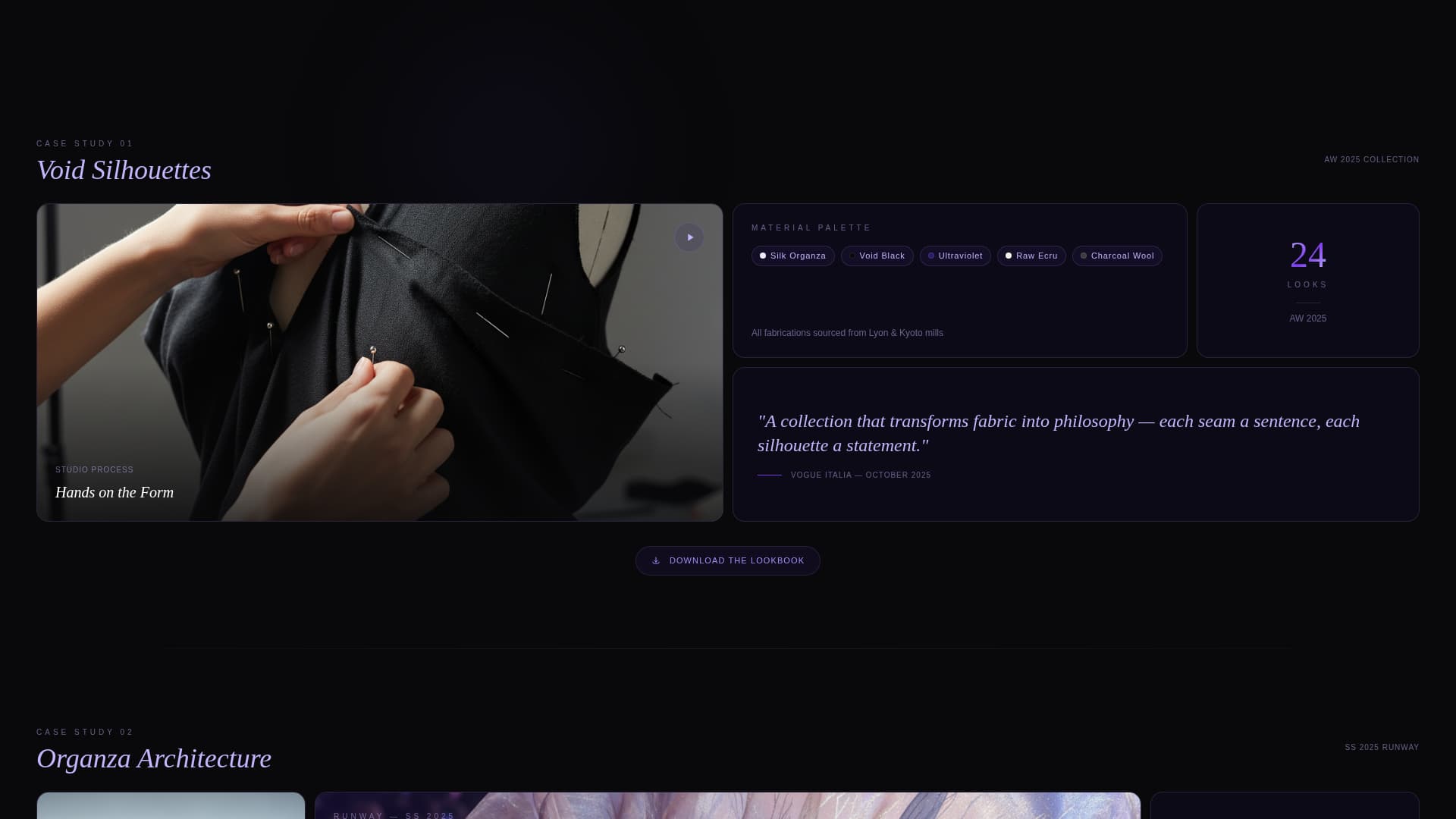 Fashion Designer Portfolio Specialist Portfolio Website Template