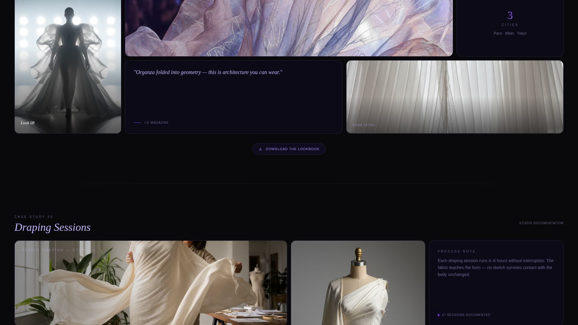 Fashion Designer Portfolio Specialist Portfolio Website Template