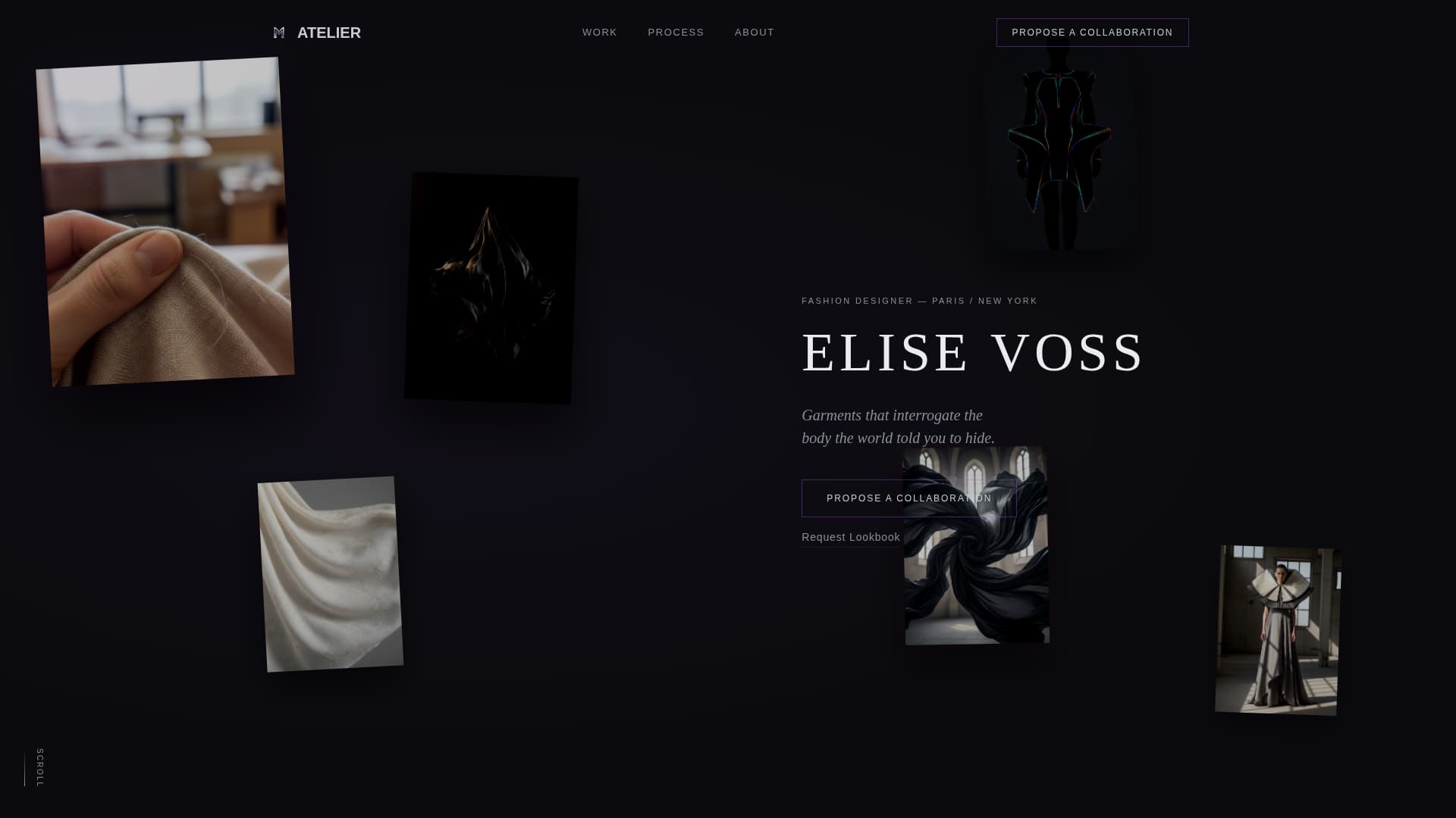 Fashion Designer Portfolio Directory Website Template