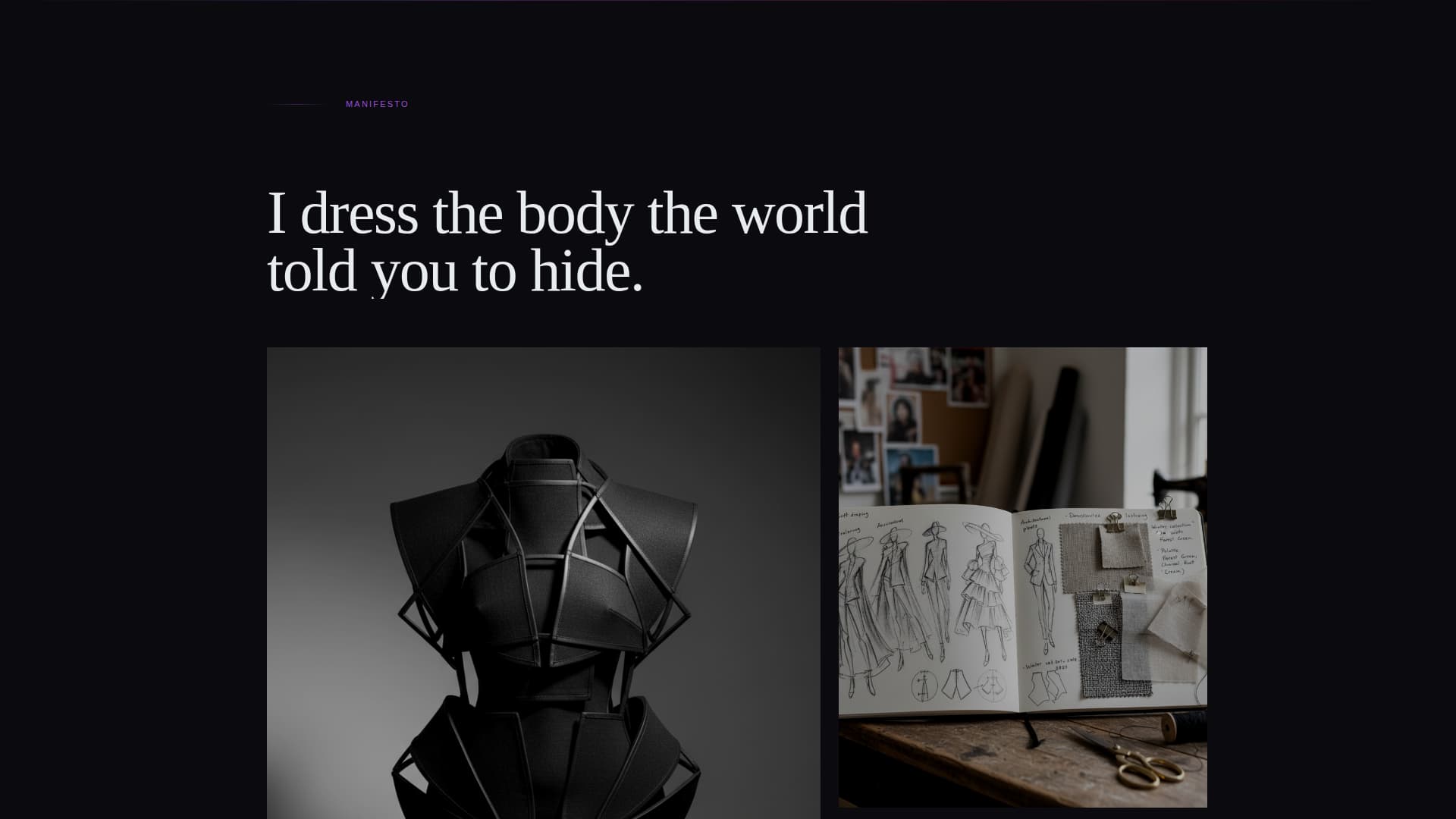 Fashion Designer Portfolio Directory Website Template