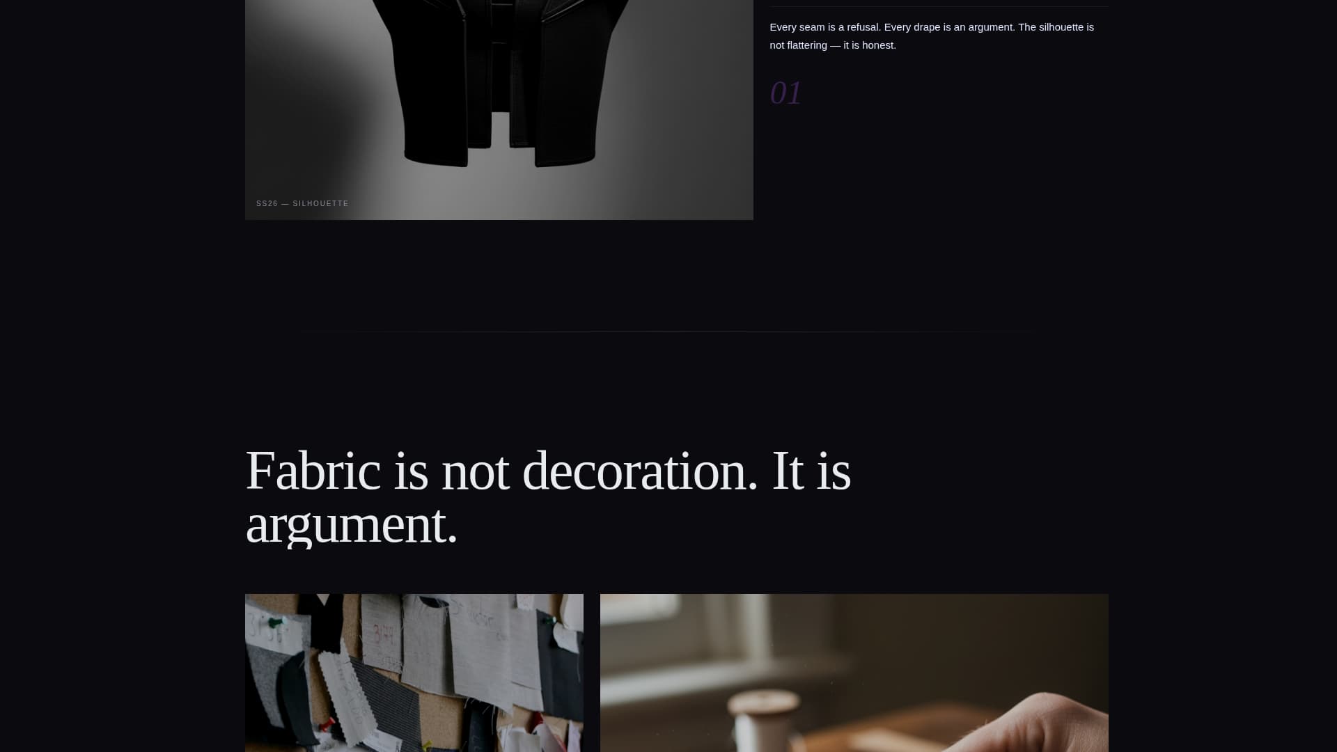 Fashion Designer Portfolio Directory Website Template