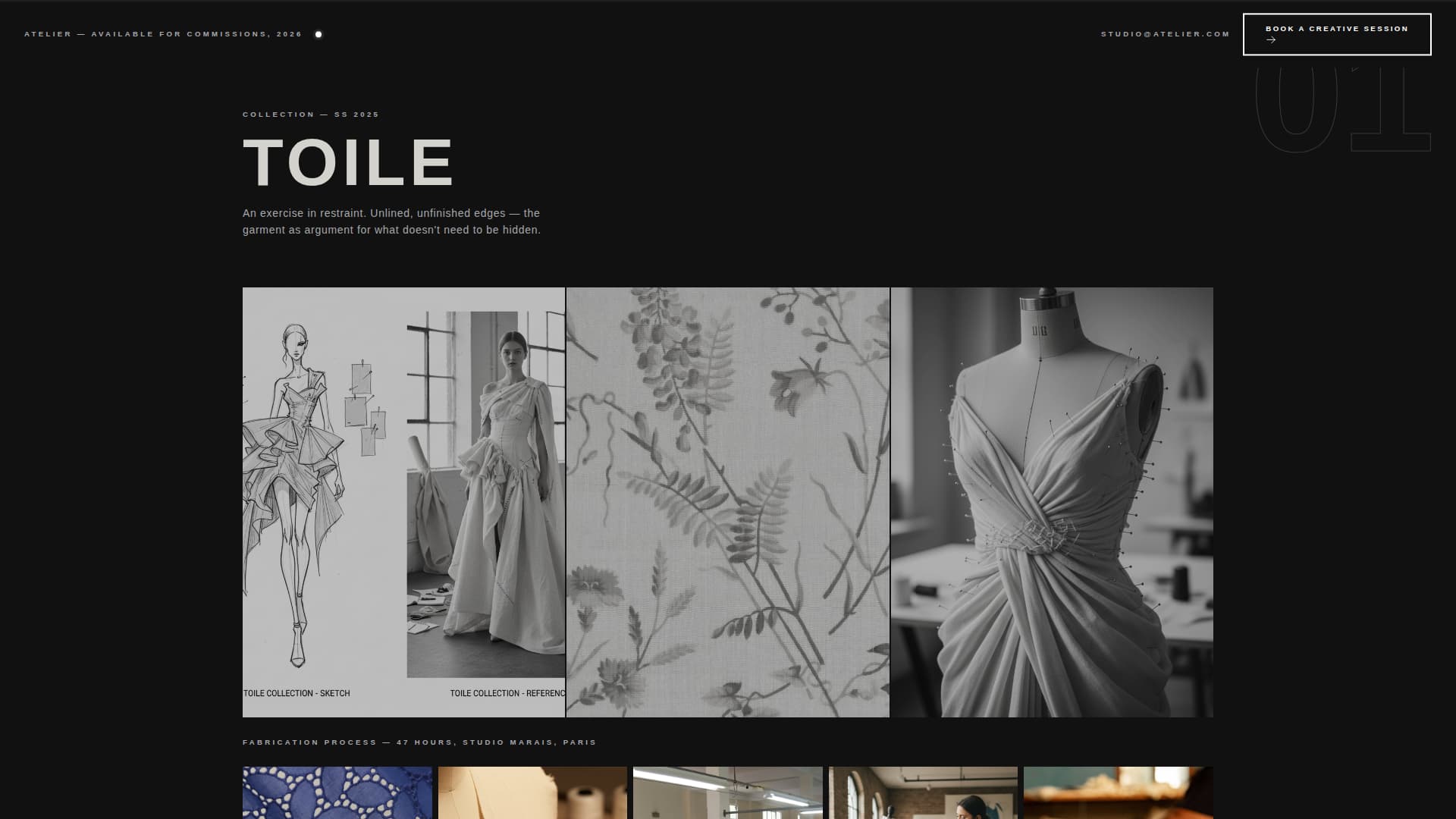 Fashion Designer Portfolio Booking Website Template