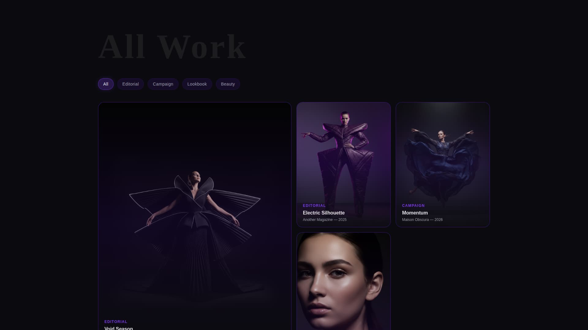 Photography Portfolio Booking Website Template