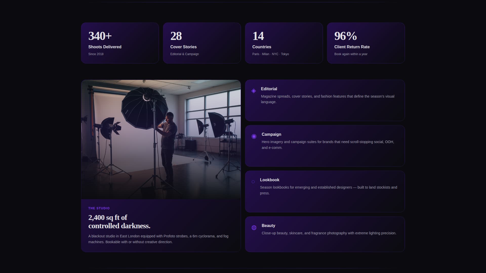 Photography Portfolio Booking Website Template