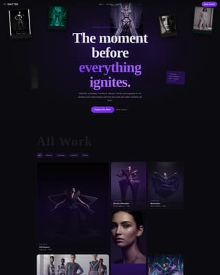 Photography Portfolio Booking Website Template