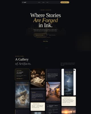 Quill - Captivating Fictionauthor Landing Page Template