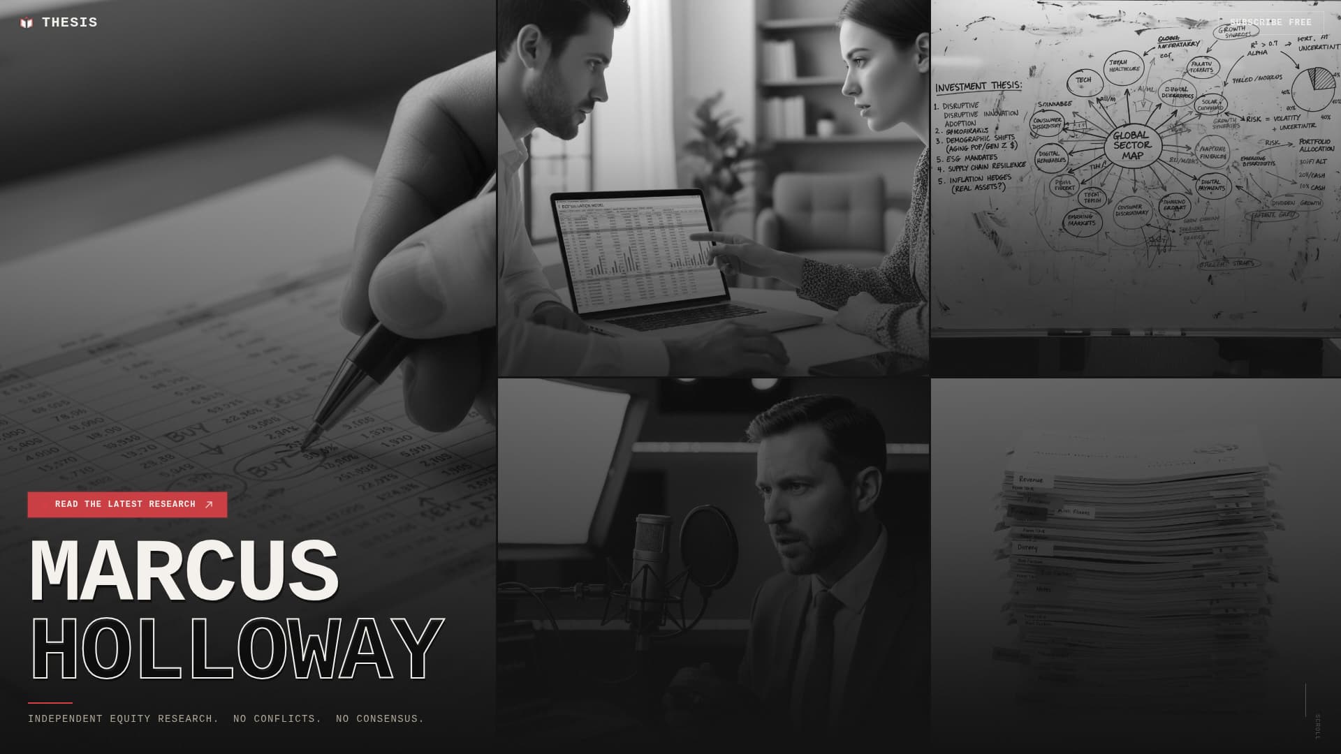 Financial Analyst Profile Professional Website Template