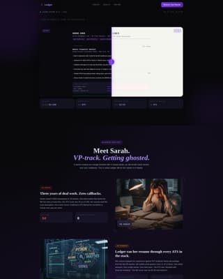 Ledger - Elite Analyst Landing Page Template