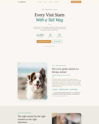 Companion - Trusted Seniorpet Landing Page Template
