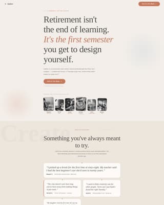 Gather - Welcoming Seniorclub Landing Page Template