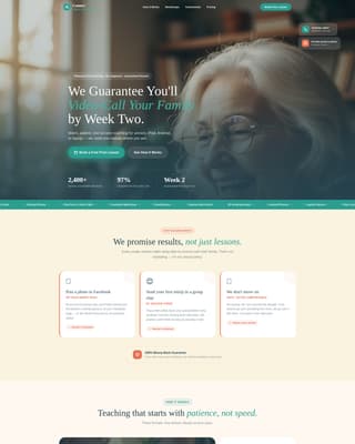 Connect - Heartfelt Seniortech Landing Page Template