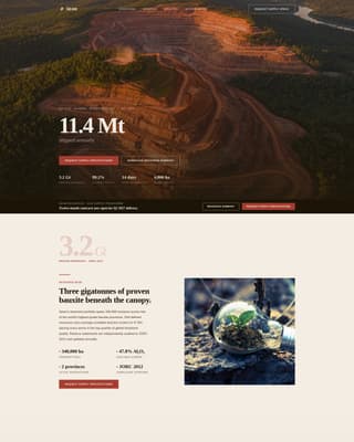 Seam - Powerful Bauxitemining Landing Page Template